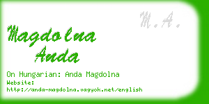 magdolna anda business card